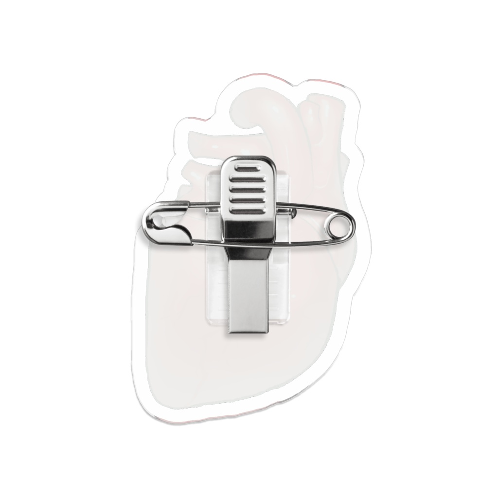 心臓アクリルバッジ