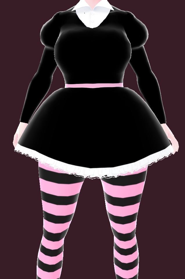 [VROID] Lolita Uniform Outfit + Pink Stocking ୨୧