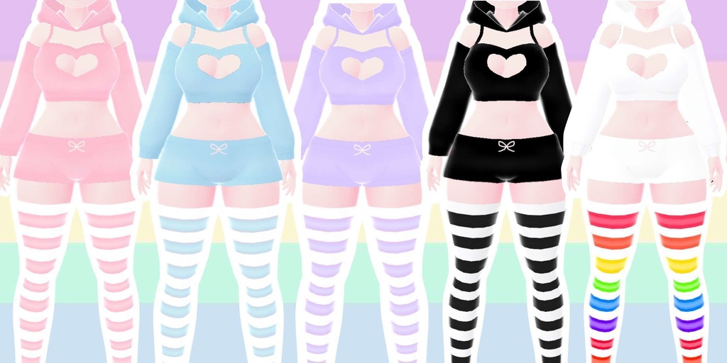 [VROID] Cozy Gamer Girl Outfit Set ୨୧