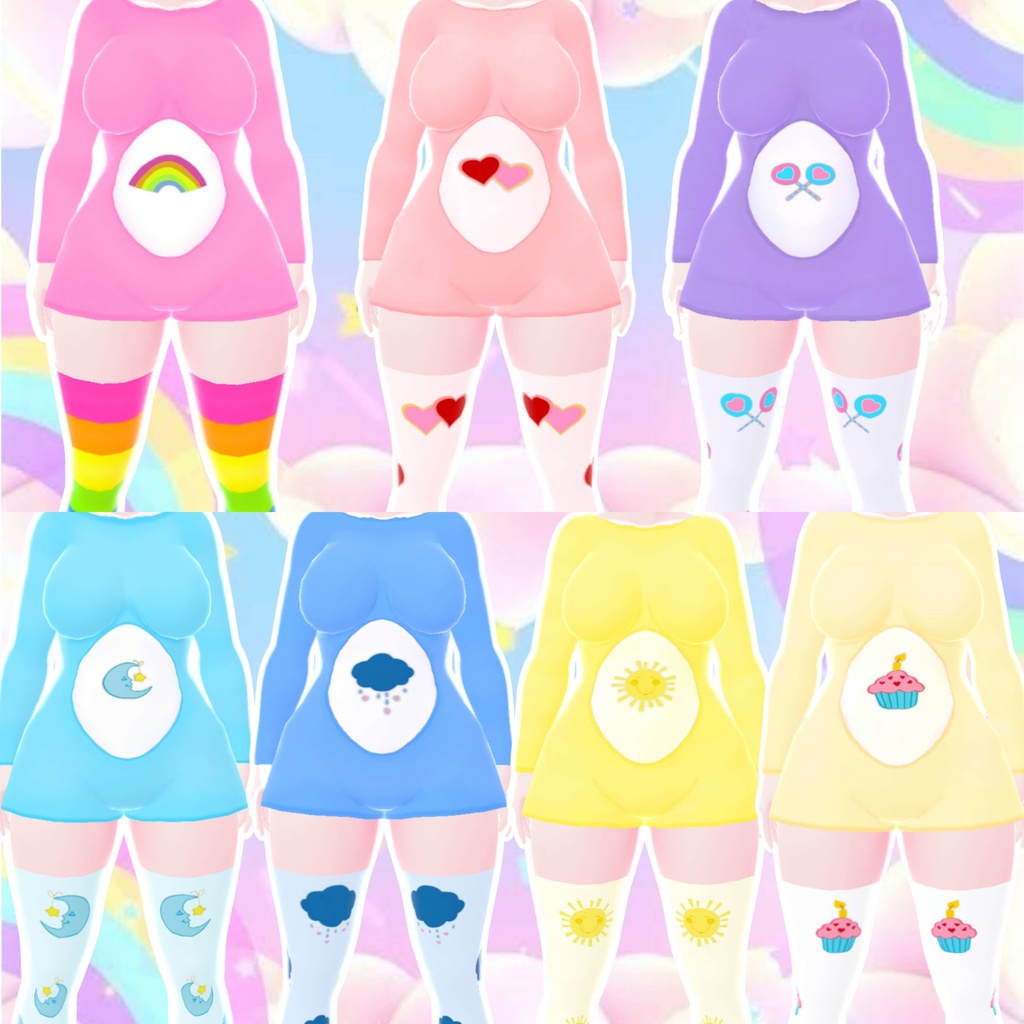 [VROID] Care Bears Onesies Set