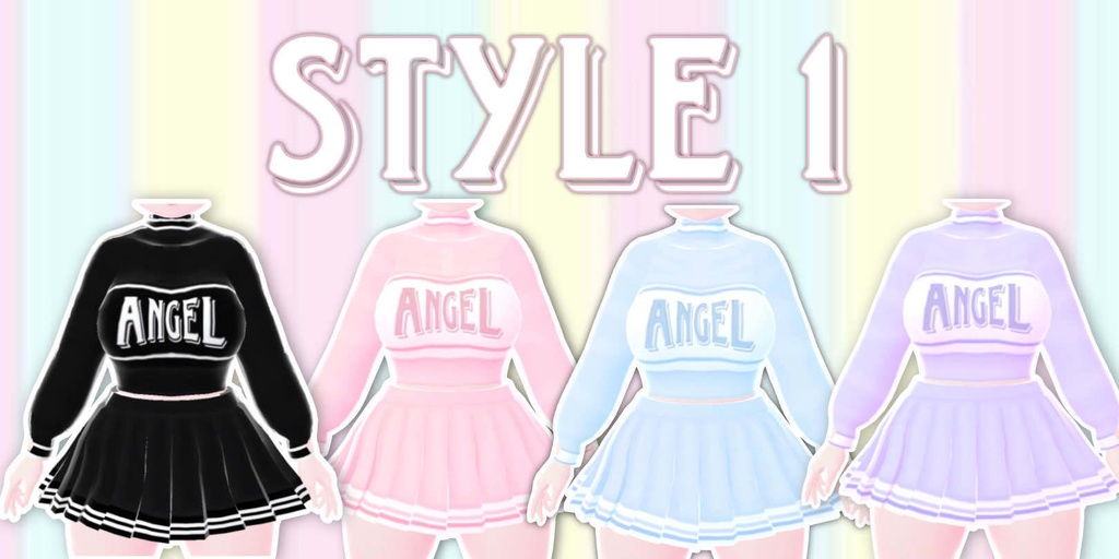 [VROID] Angel Cheerleader Outfit SET チアリーダー