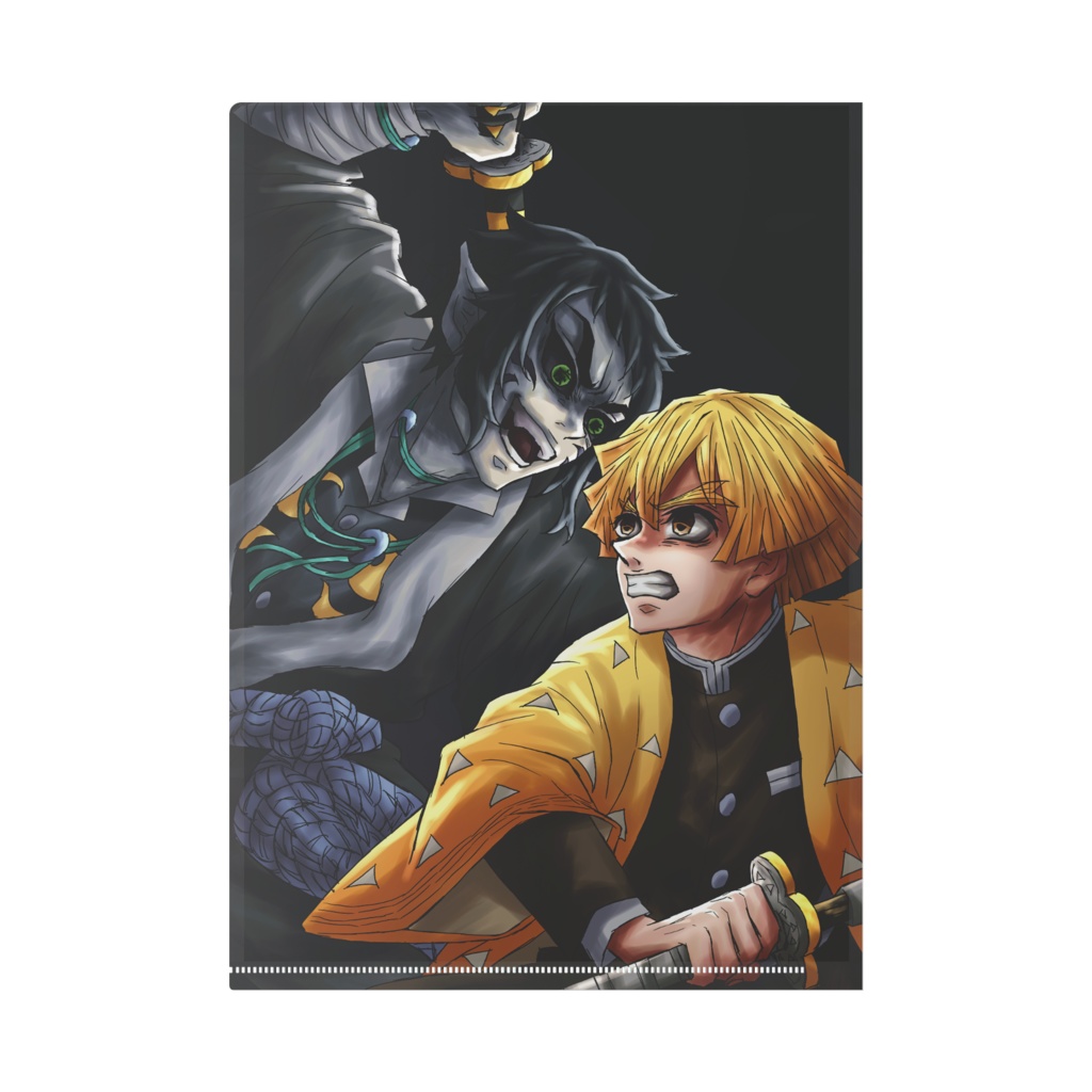 【鬼滅の刃】獪岳VS善逸(キービジュアル風)クリアファイル