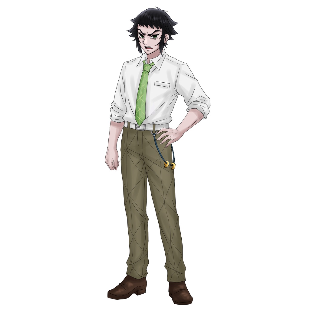 受注生産・同人グッズ【鬼滅の刃】獪岳（キメツ学園制服）アクリルスタンド