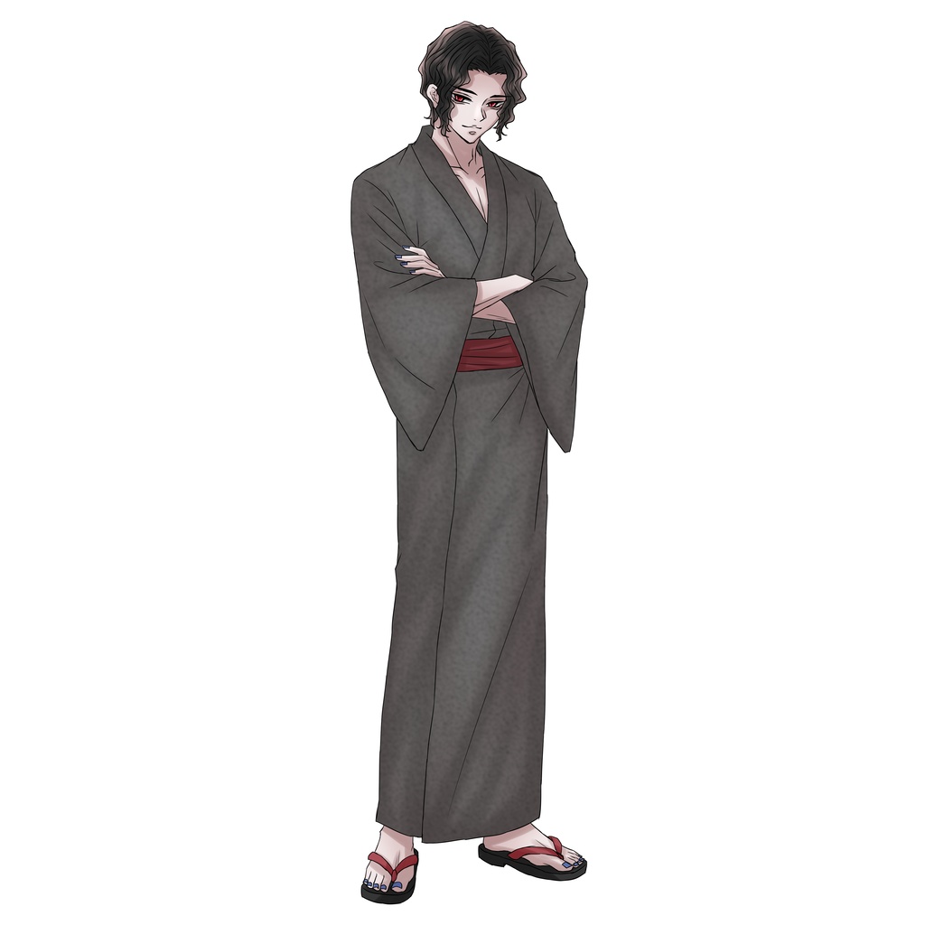 受注生産・同人グッズ【鬼滅の刃】鬼舞辻無惨（浴衣）アクリルスタンド