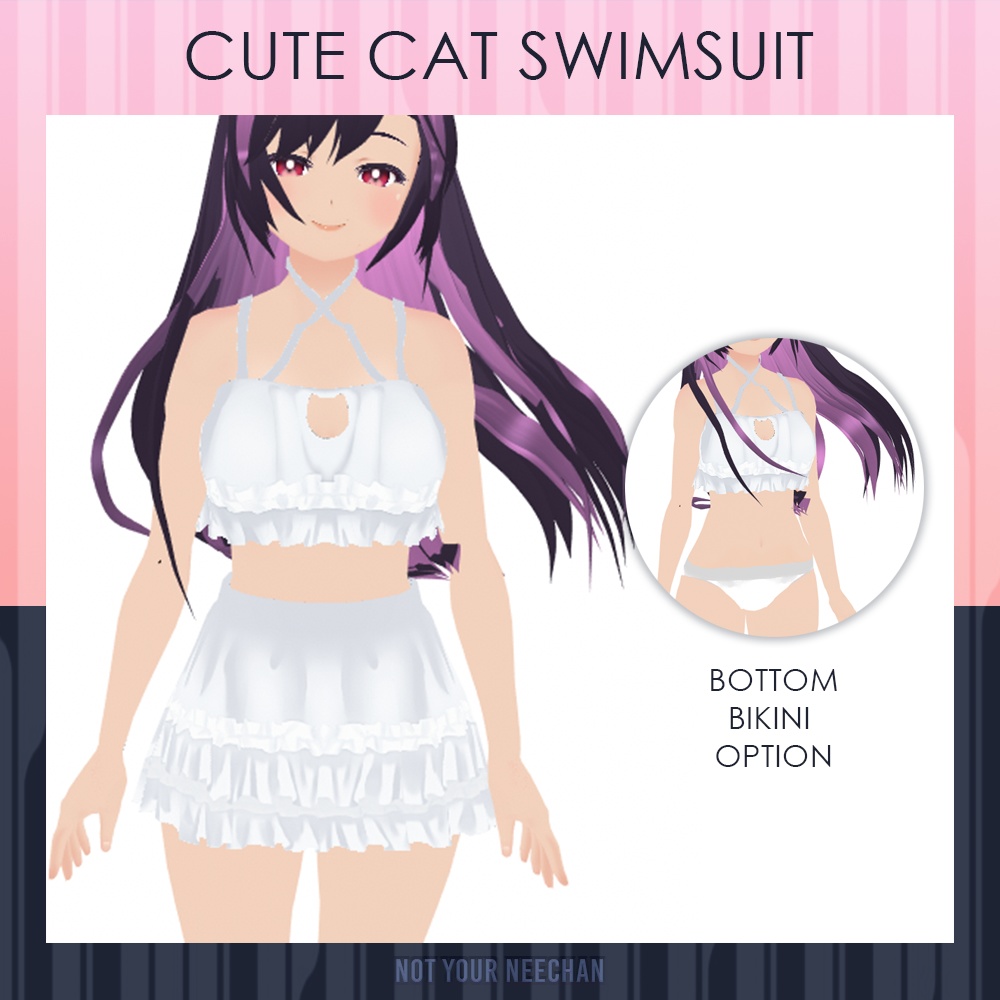 Vroid Cute Cat Swimsuit 4 Ver.