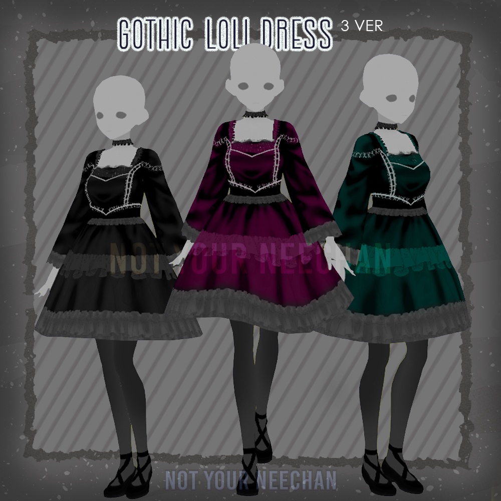 GOTHIC LOLI SIMPLE DRESS