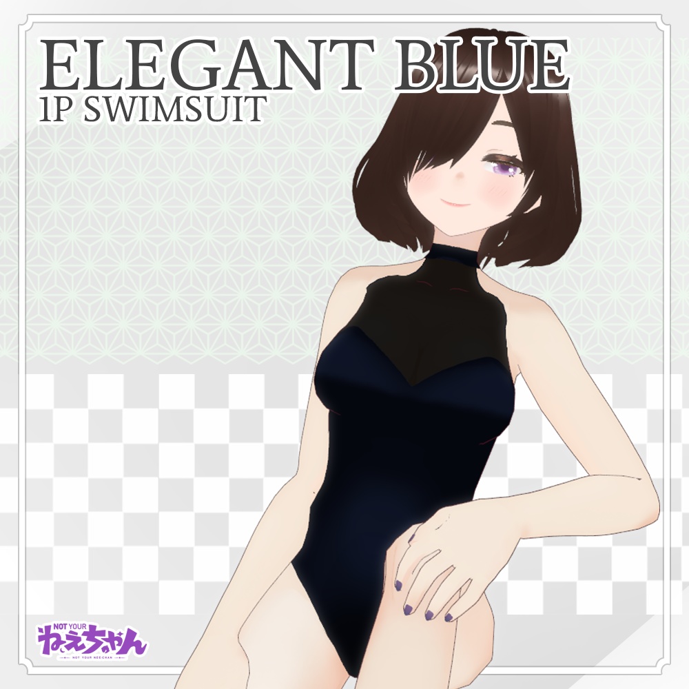 [Vroid] Elegant Blue 1P Swimsuit