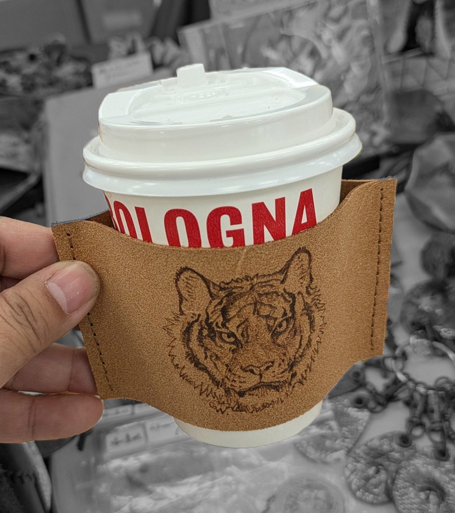 革製カップスリーブ（シンプル）