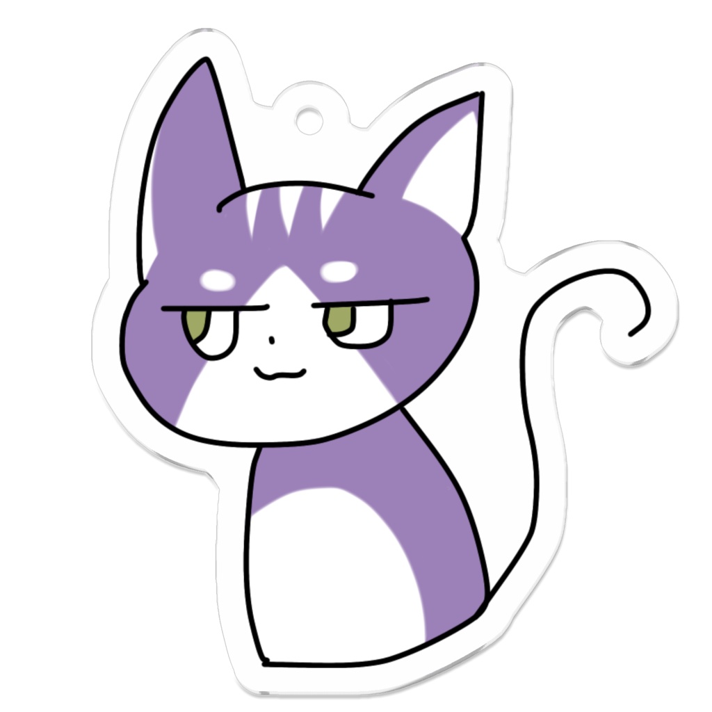 紫ねこアクキー