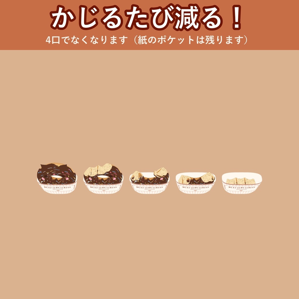 【食べられる!】ねこドーナツ【VRChat フードギミック・6種・MA対応・生成AI不使用】