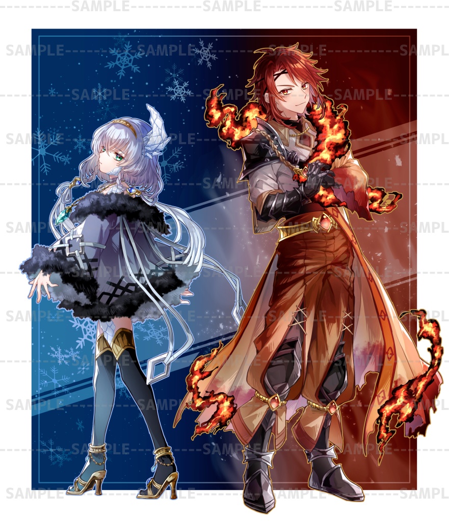 炎と氷の能力者 立ち絵素材セット