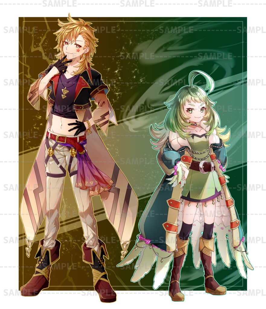 風と雷の術者 立ち絵素材セット