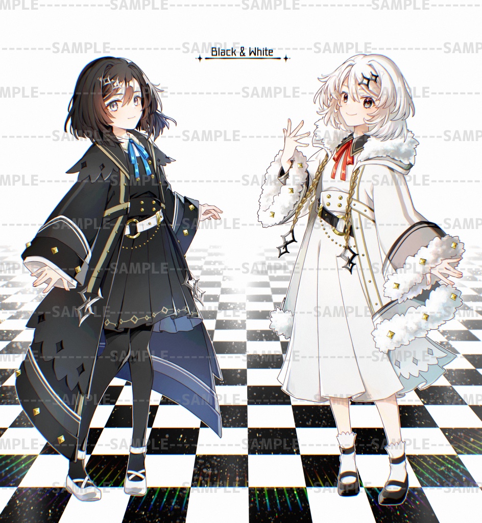 黒と白の双子 立ち絵素材セット