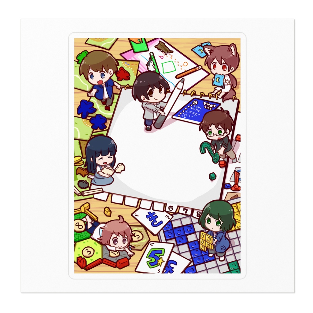 ボードのゲームのステッカー