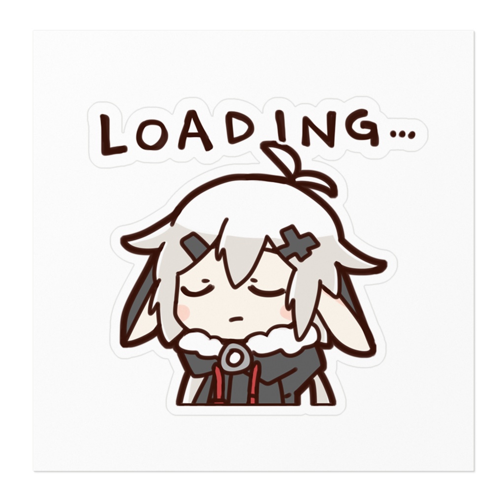 うさぎのオセロちゃん ステッカー LOADING