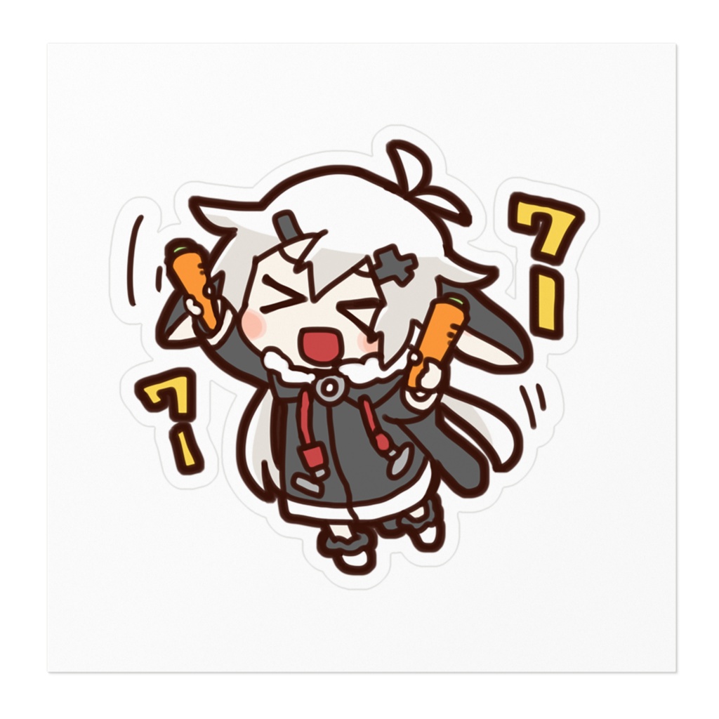 うさぎのオセロちゃん ステッカー ワーワー