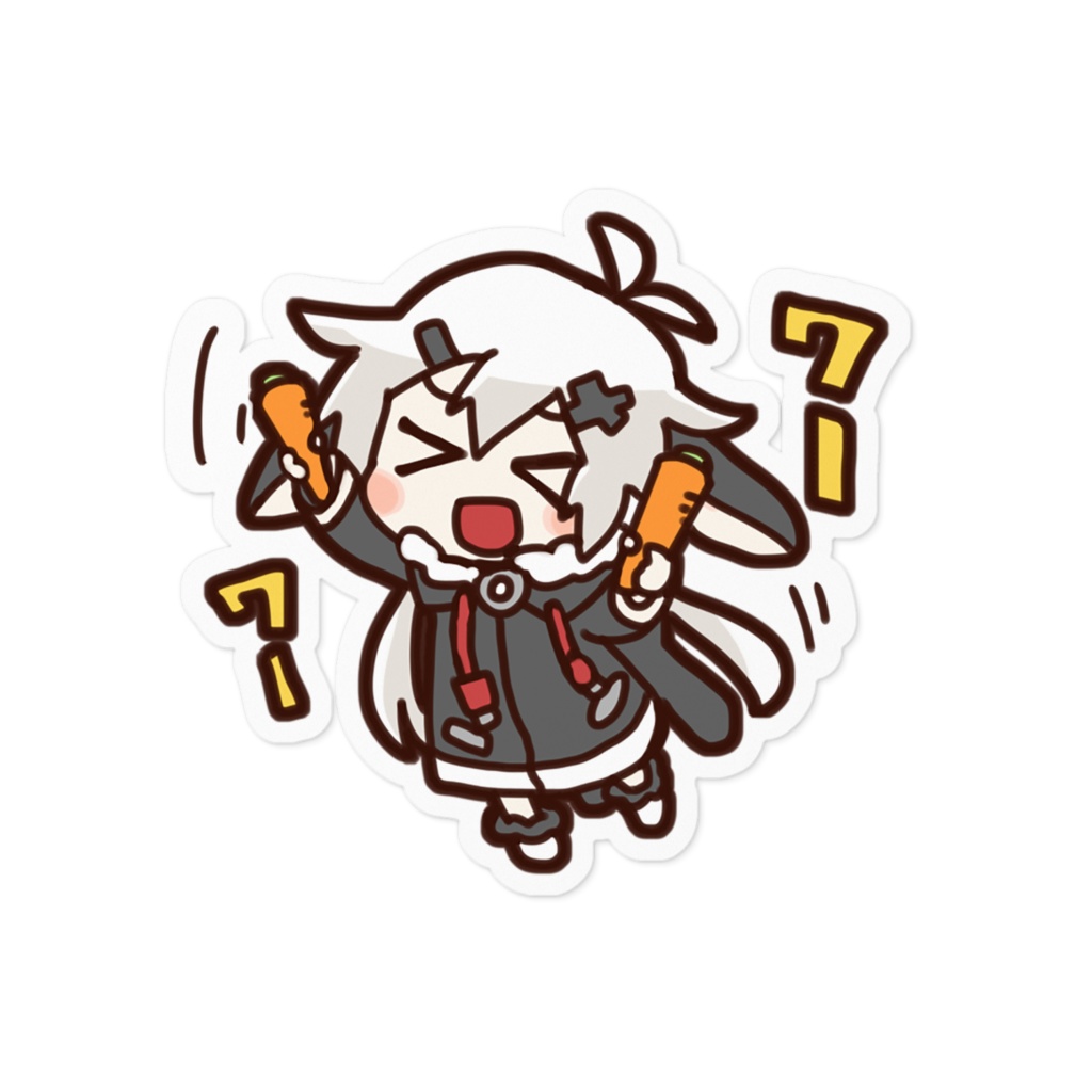 うさぎのオセロちゃん ステッカー ワーワー