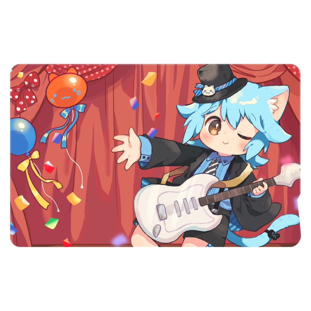ゆるねひぐ5周年ICカードステッカー（イラスト：もかろーるさん）