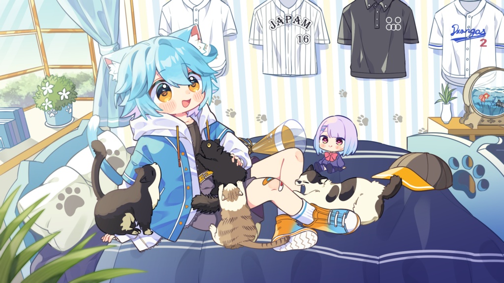 ゆるねひぐとねこたち ブランケット