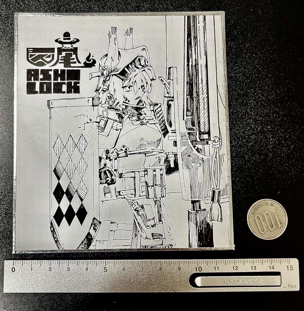 【アークナイツ色紙 】アッシュロック(グレイナティ) : (手書き色紙原画)