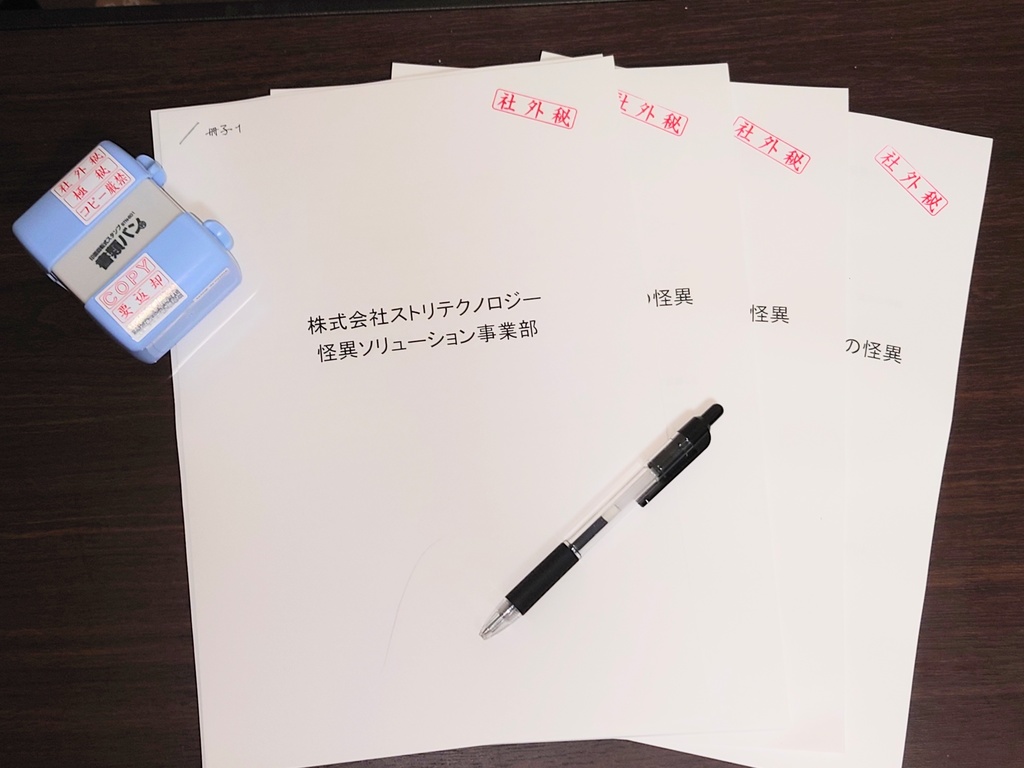 株式会社ストリテクノロジー 怪異ソリューション事業部 案件報告書 資料No.1-2セット