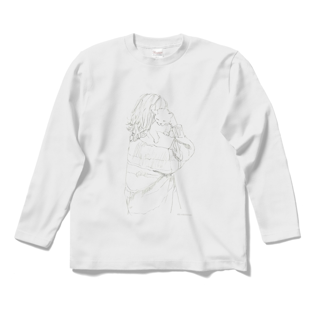 オリジナルイラスト「抱っこ」　ロングスリーブTシャツ