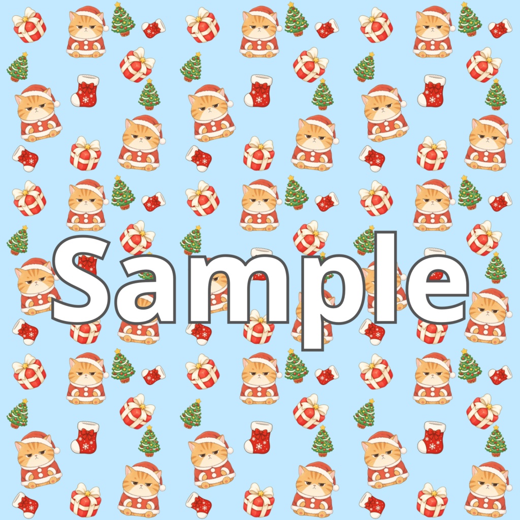 可愛いアニマルクリスマス|デジタルペーパー4枚セット