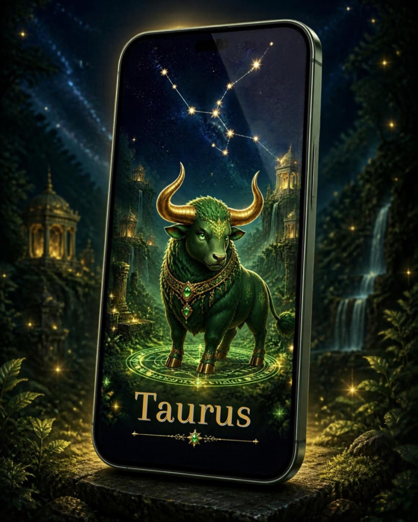 牡牛座スマホ壁紙3種セット|Taurus Fantasy Wallpaper
