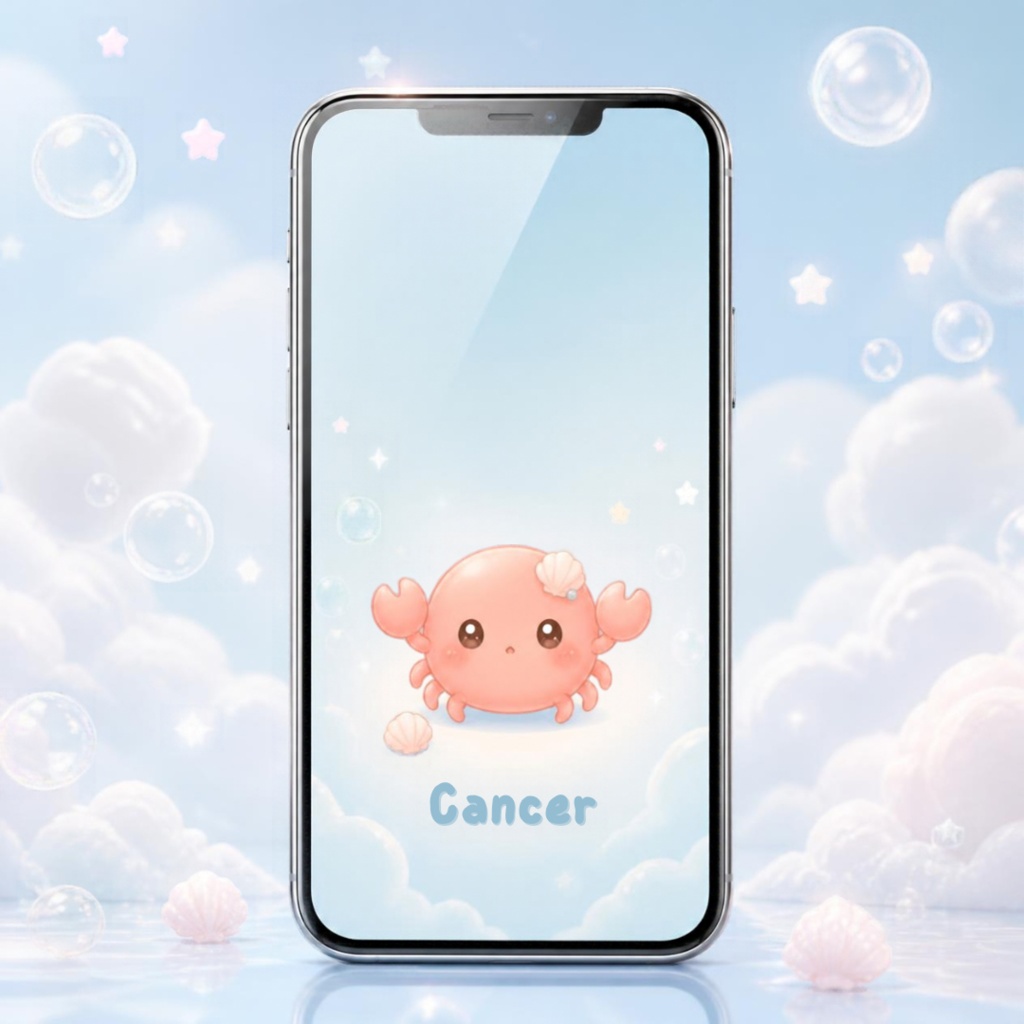 蟹座スマホ壁紙3種セット|Cancer Fantasy Wallpaper
