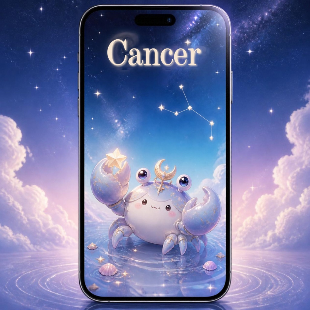 蟹座スマホ壁紙3種セット|Cancer Fantasy Wallpaper