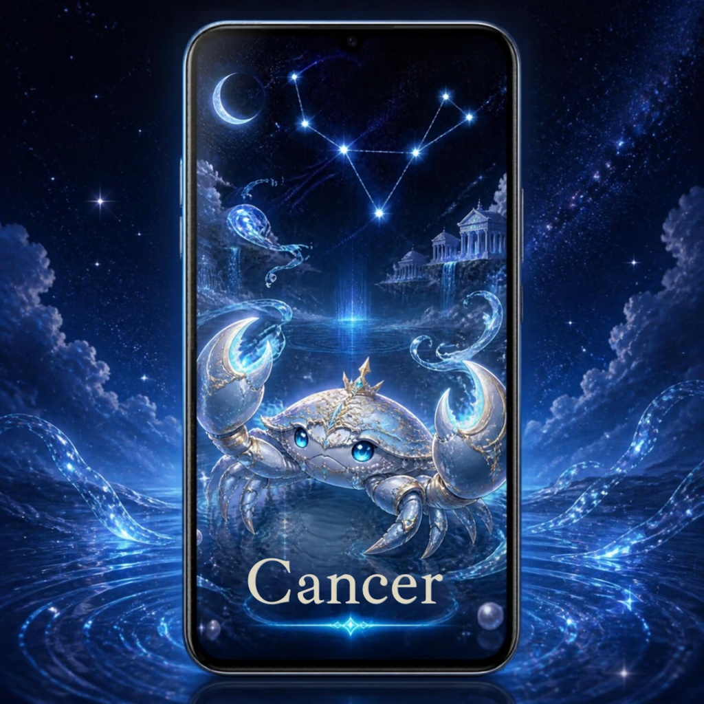 蟹座スマホ壁紙3種セット|Cancer Fantasy Wallpaper