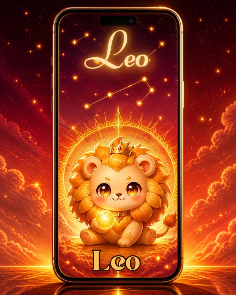 獅子座スマホ壁紙3種セット|Leo Fantasy Wallpaper