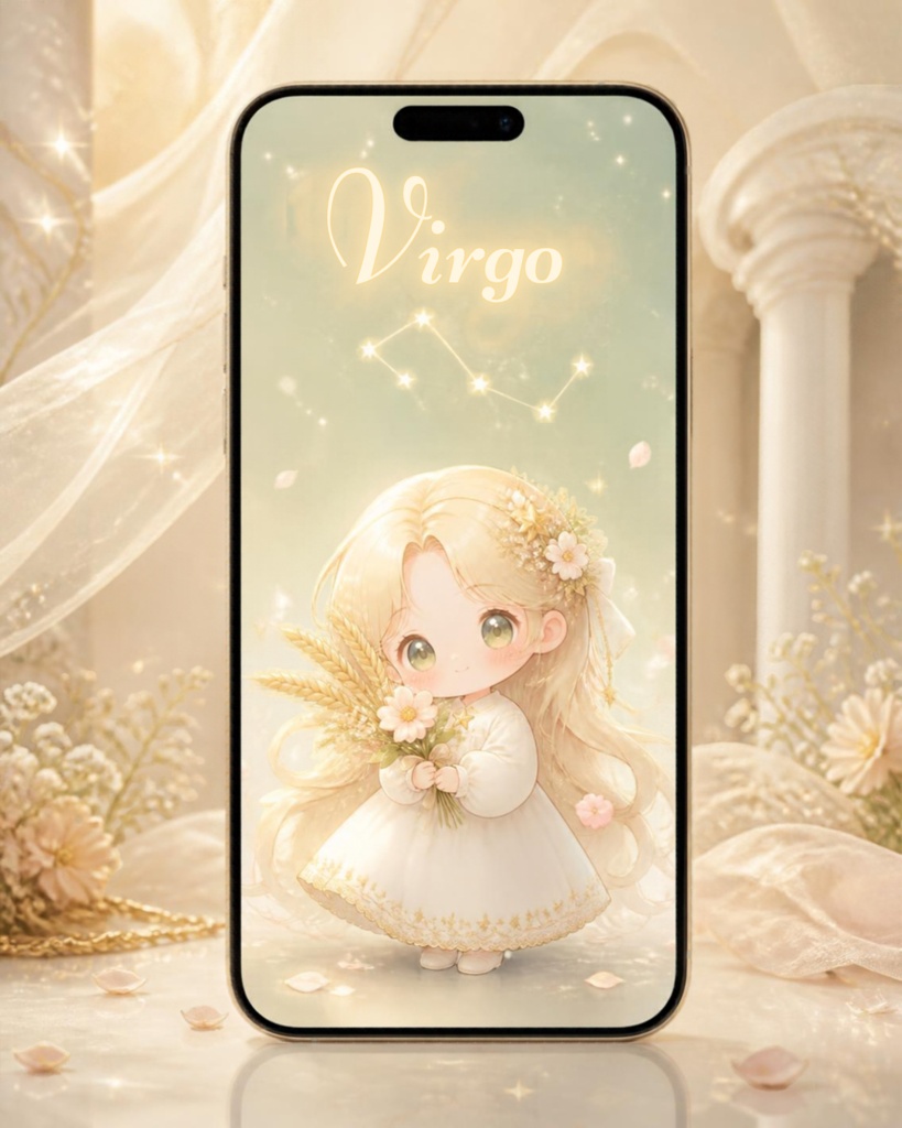 乙女座スマホ壁紙3種セット|Virgo Fantasy Wallpaper