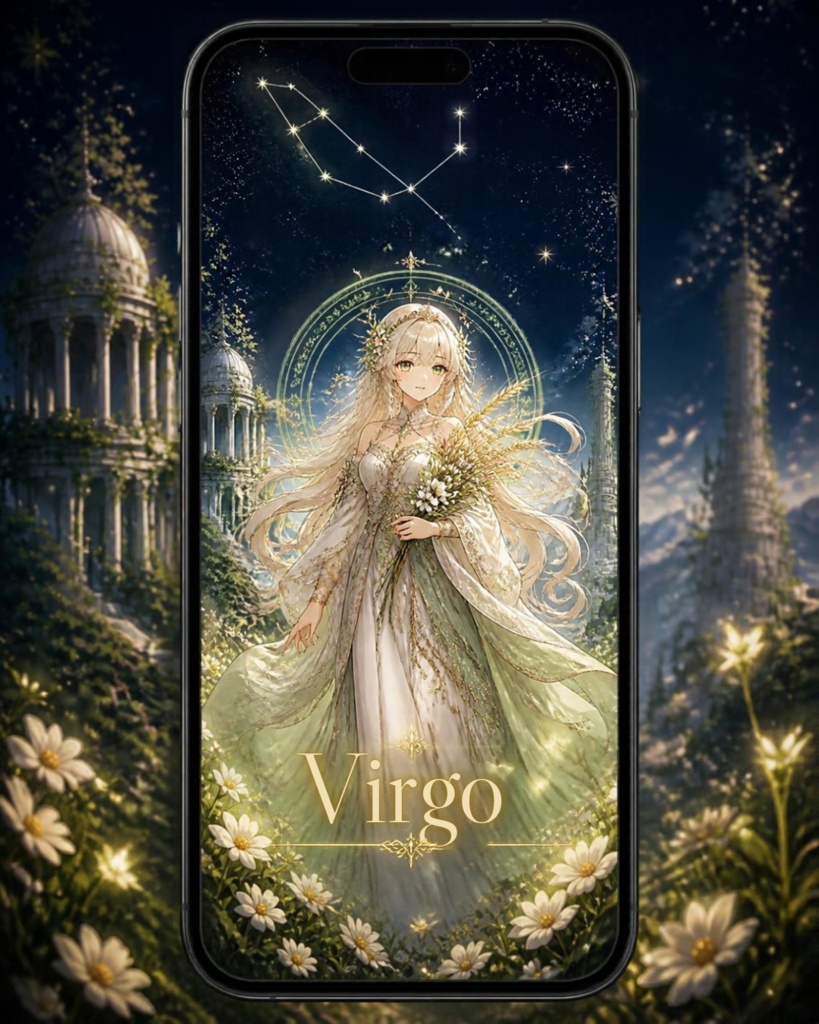 乙女座スマホ壁紙3種セット|Virgo Fantasy Wallpaper