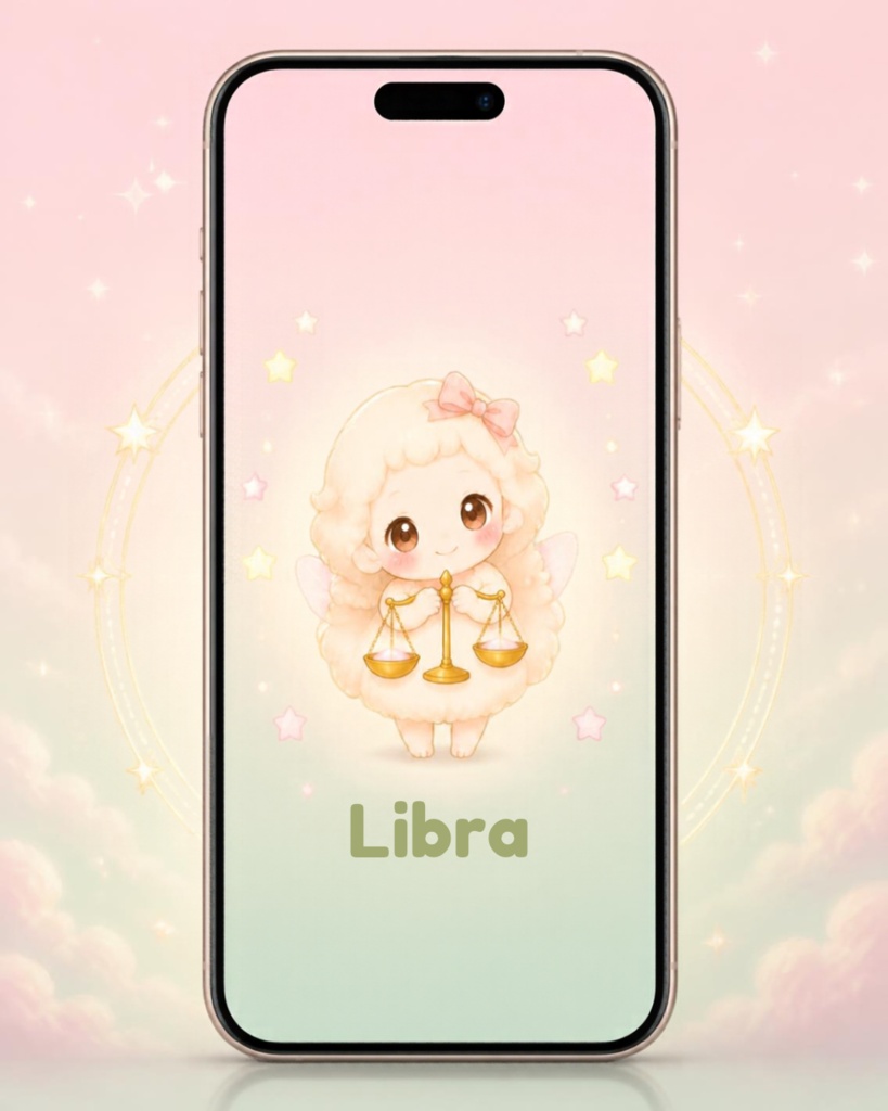 天秤座スマホ壁紙3種セット|Libra Fantasy Wallpaper