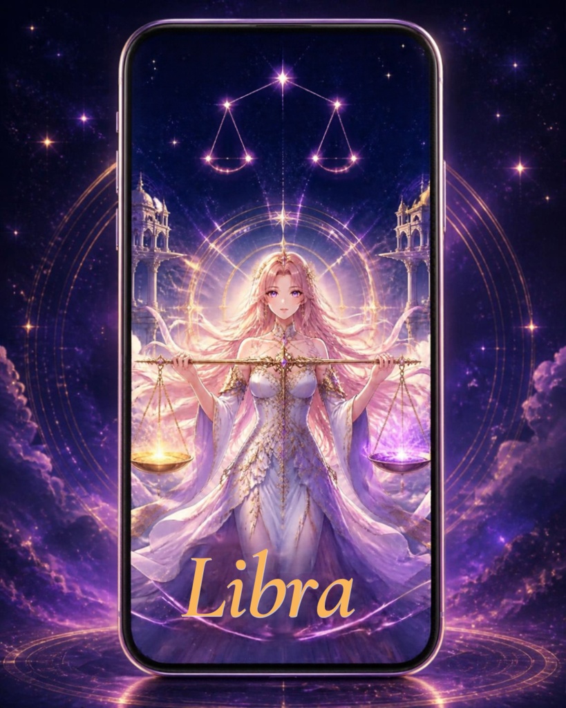 天秤座スマホ壁紙3種セット|Libra Fantasy Wallpaper