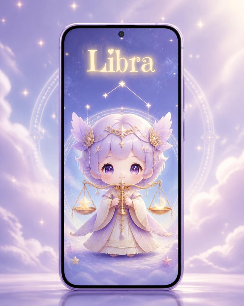 天秤座スマホ壁紙3種セット|Libra Fantasy Wallpaper