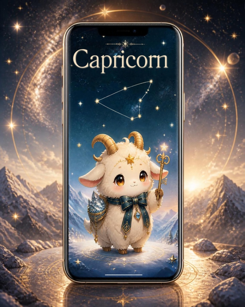 山羊座スマホ壁紙3種セット|Capricorn Fantasy Wallpap