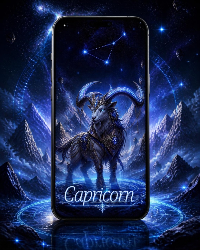 山羊座スマホ壁紙3種セット|Capricorn Fantasy Wallpap