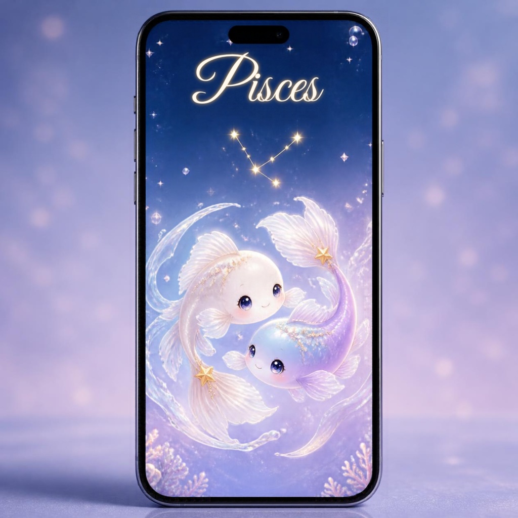 魚座スマホ壁紙3種セット|Pisces Fantasy Wallpaper