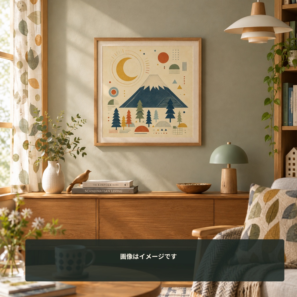 和モダンアート|日本の彩りと北欧レトロの一枚絵