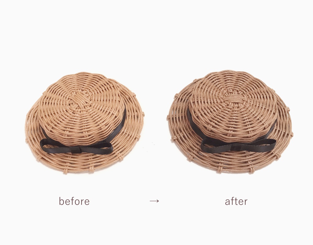 ぬいちゃんサイズのカンカン帽