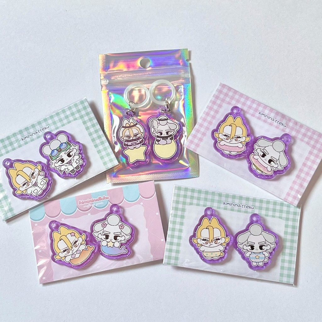 SXペアアクキー【うきわ】【水着】【実験お手伝い】【マーメイド】
