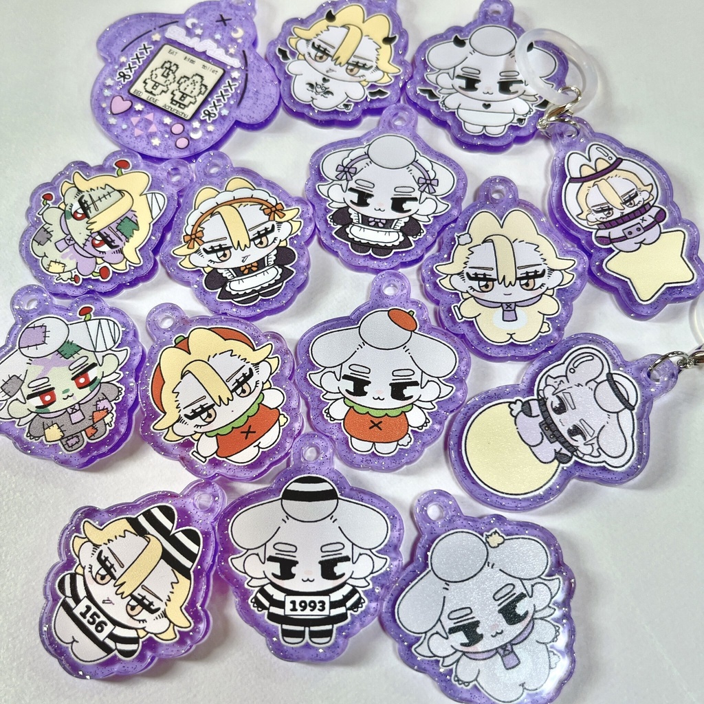 SXペアアクキー【かぼちゃ】【ゾンビ】【囚人】【メイド】【淫魔】【冬毛】