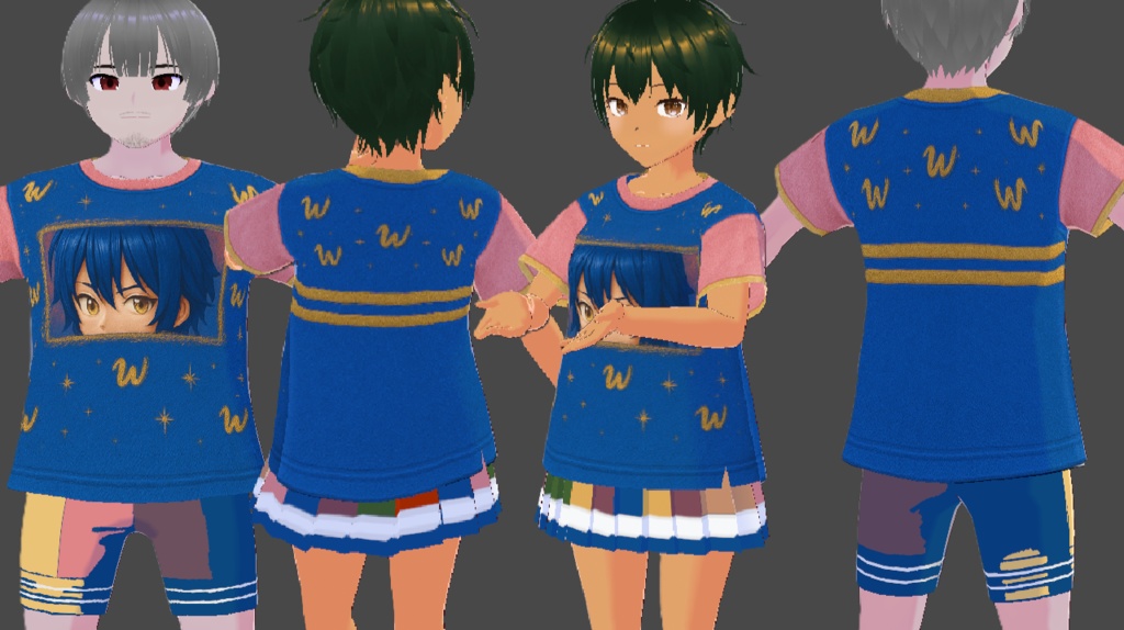 🏫 プライベートパーティーユニフォームコレクション – アバター用エレガントな衣装5着(男性/女性)