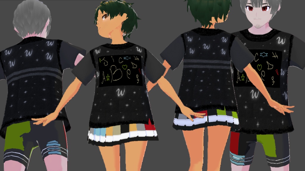 🏫 プライベートパーティーユニフォームコレクション – アバター用エレガントな衣装5着(男性/女性)