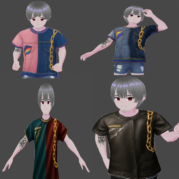 🏆男性向けVTuberスタイルバンドル – エリートウェア、バッドボーイ、リッチ、ラブユーパック