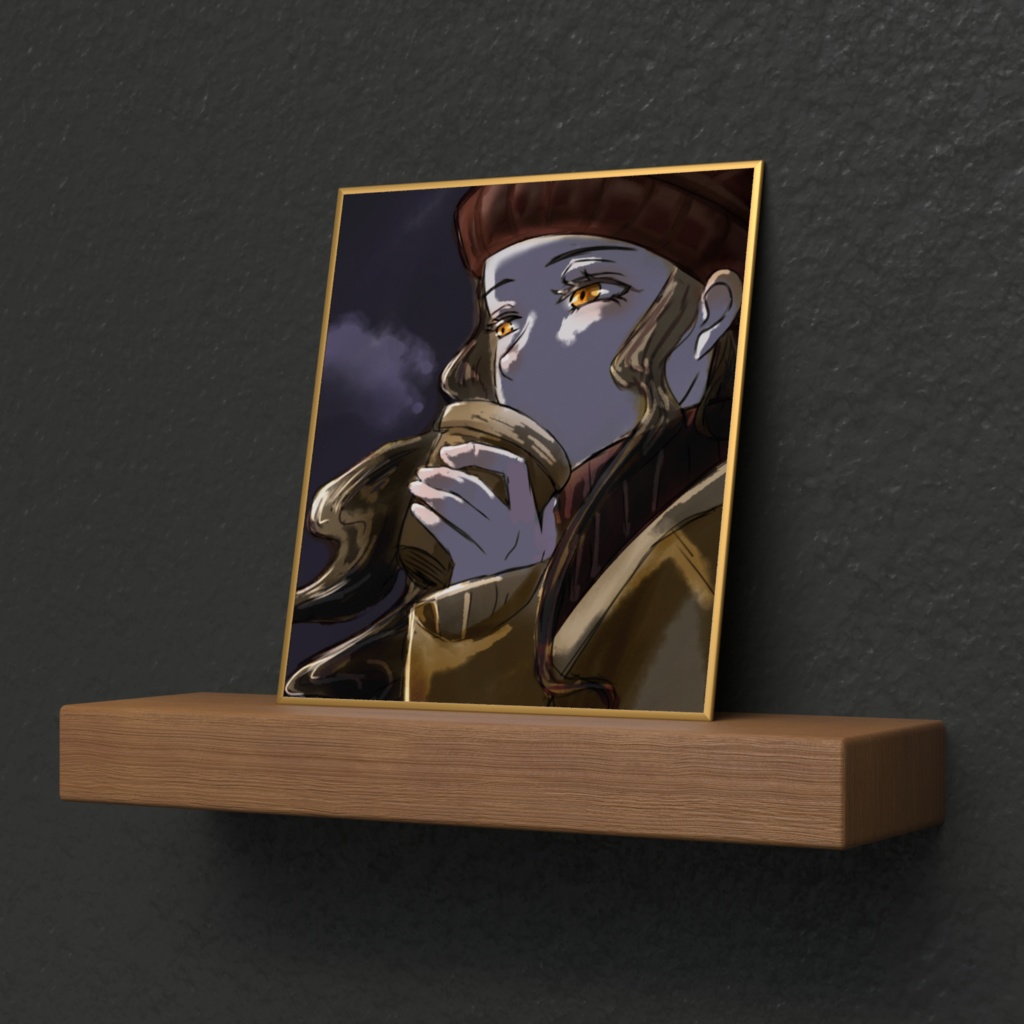 【オリジナル色紙】冬の光が見える女の子