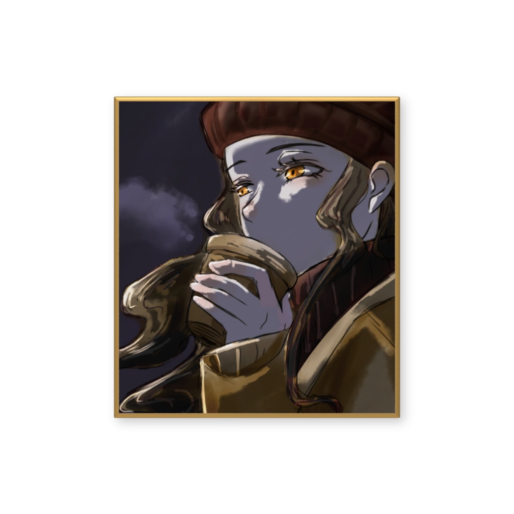 【オリジナル色紙】冬の光が見える女の子