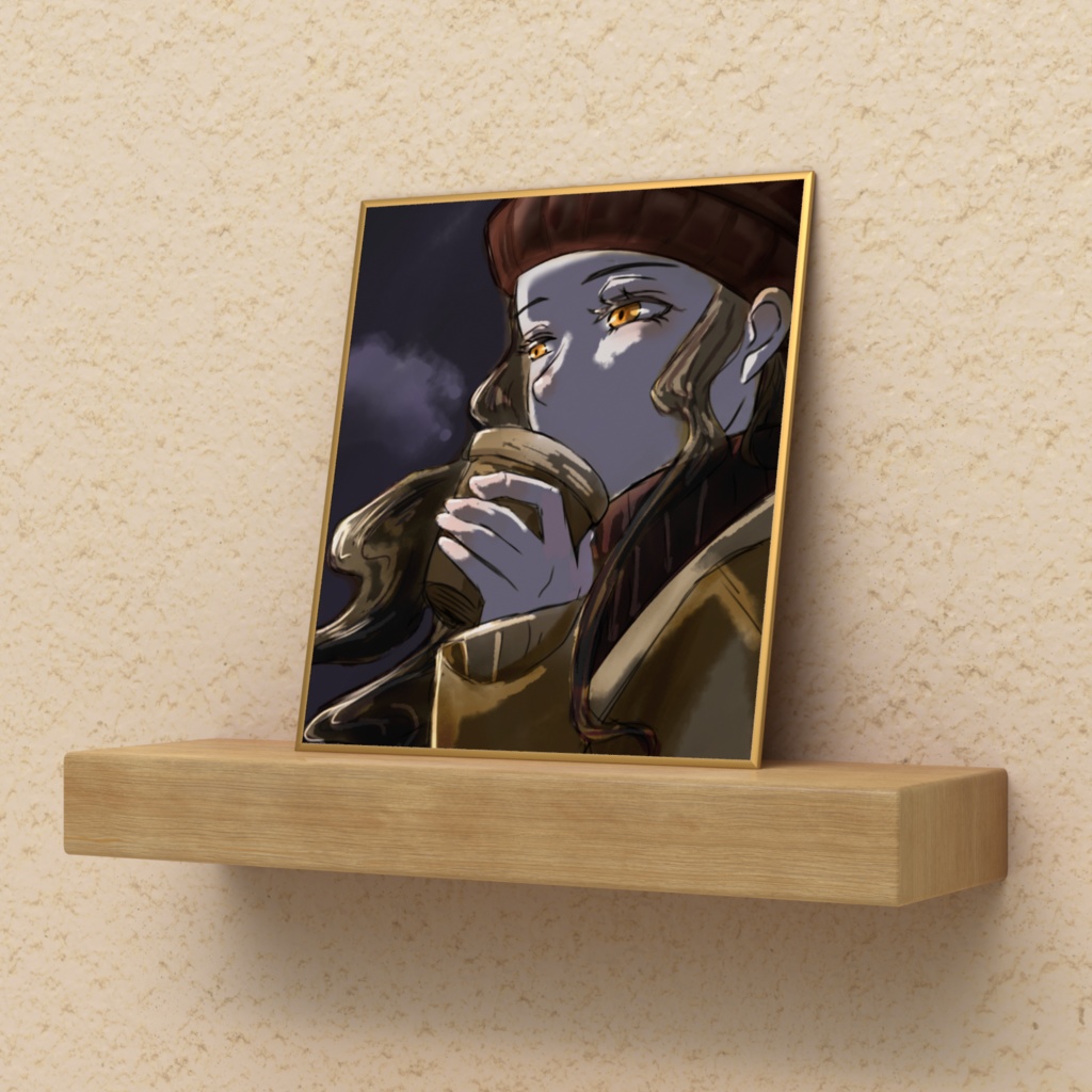 【オリジナル色紙】冬の光が見える女の子